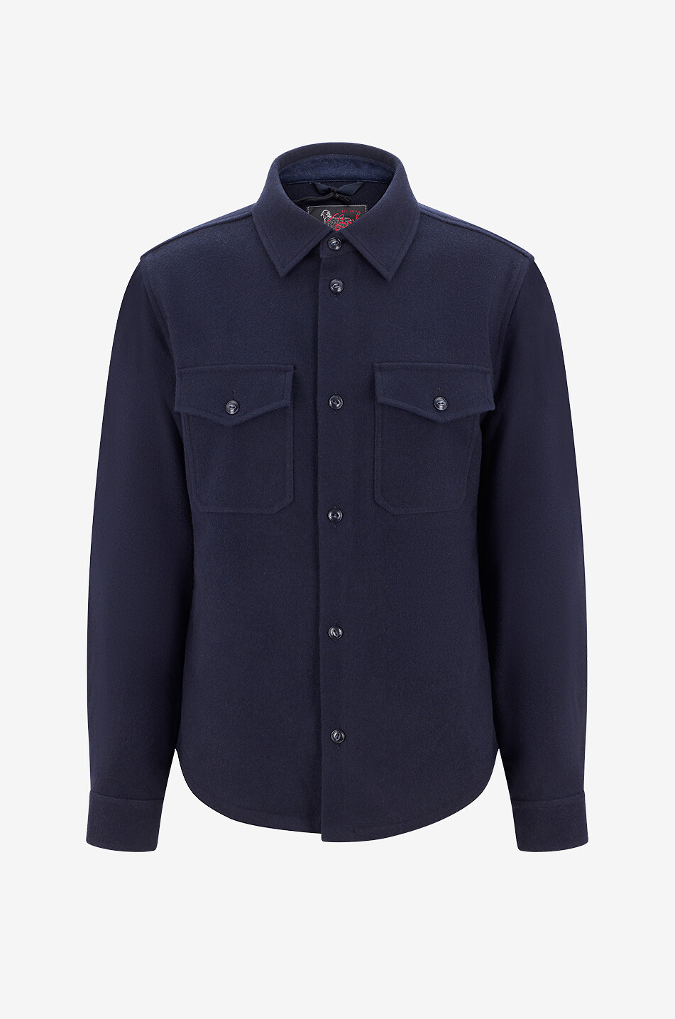 Chemise à manches longues en flanelle de laine mélangée