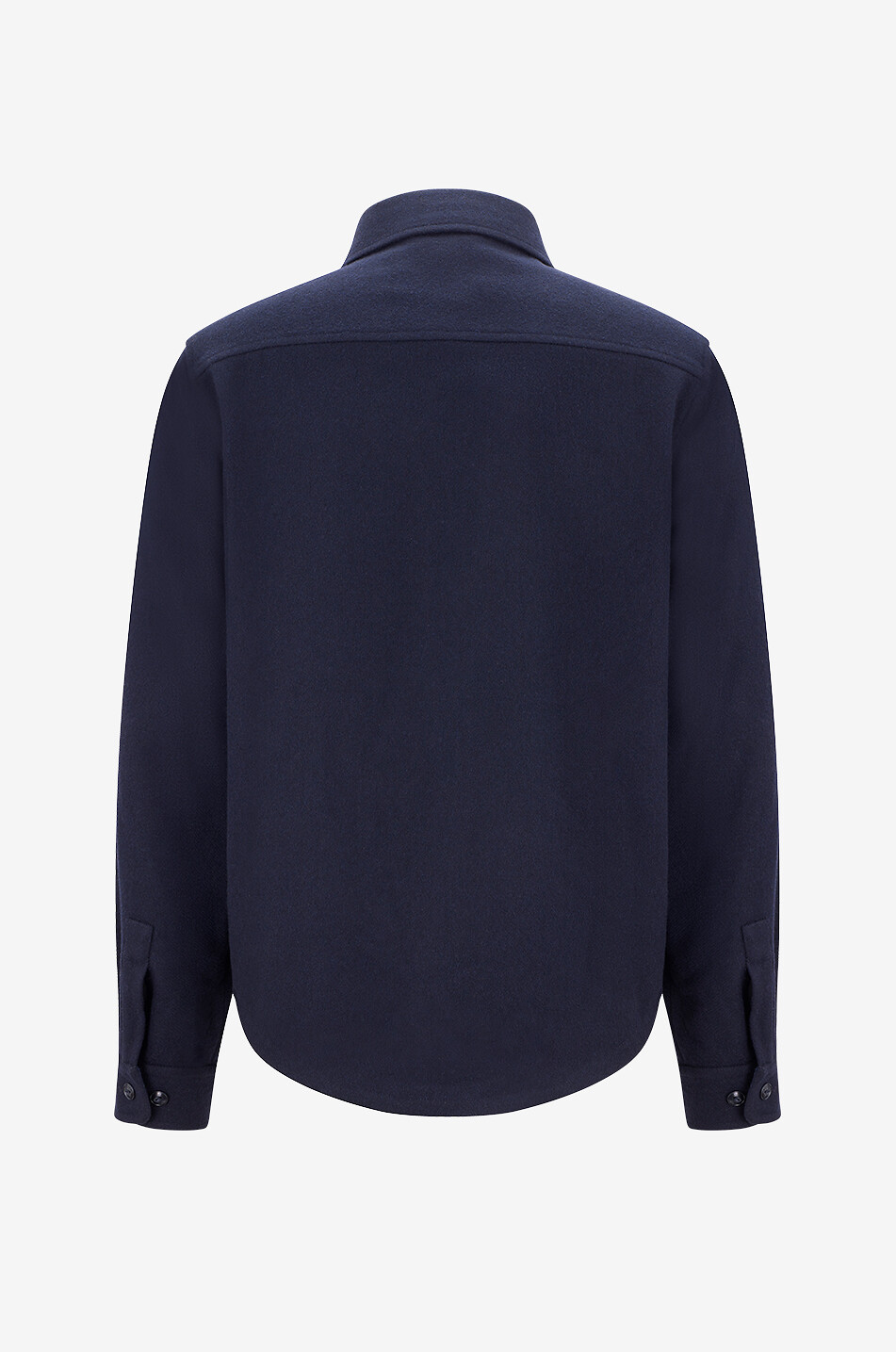 WOOLRICH Chemise à manches longues en flanelle de laine mélangée Homme BLEU FONCE 3