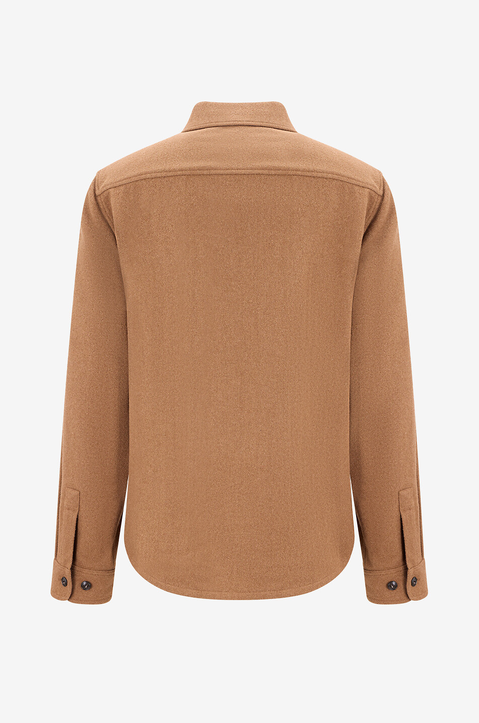 WOOLRICH Chemise à manches longues en flanelle de laine mélangée Homme MARRON FONCÉ 2