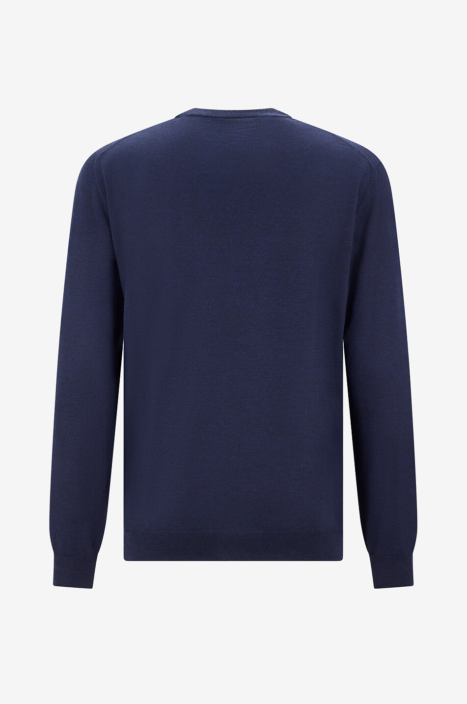 MAURIZIO BALDASSARI Pull à col rond en laine vierge Homme BLEU FONCE 2