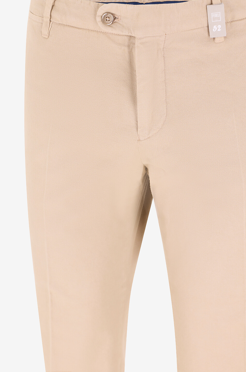 FEDELI Old Boston Twill straight-leg blended cotton trousers Men Light beige 3