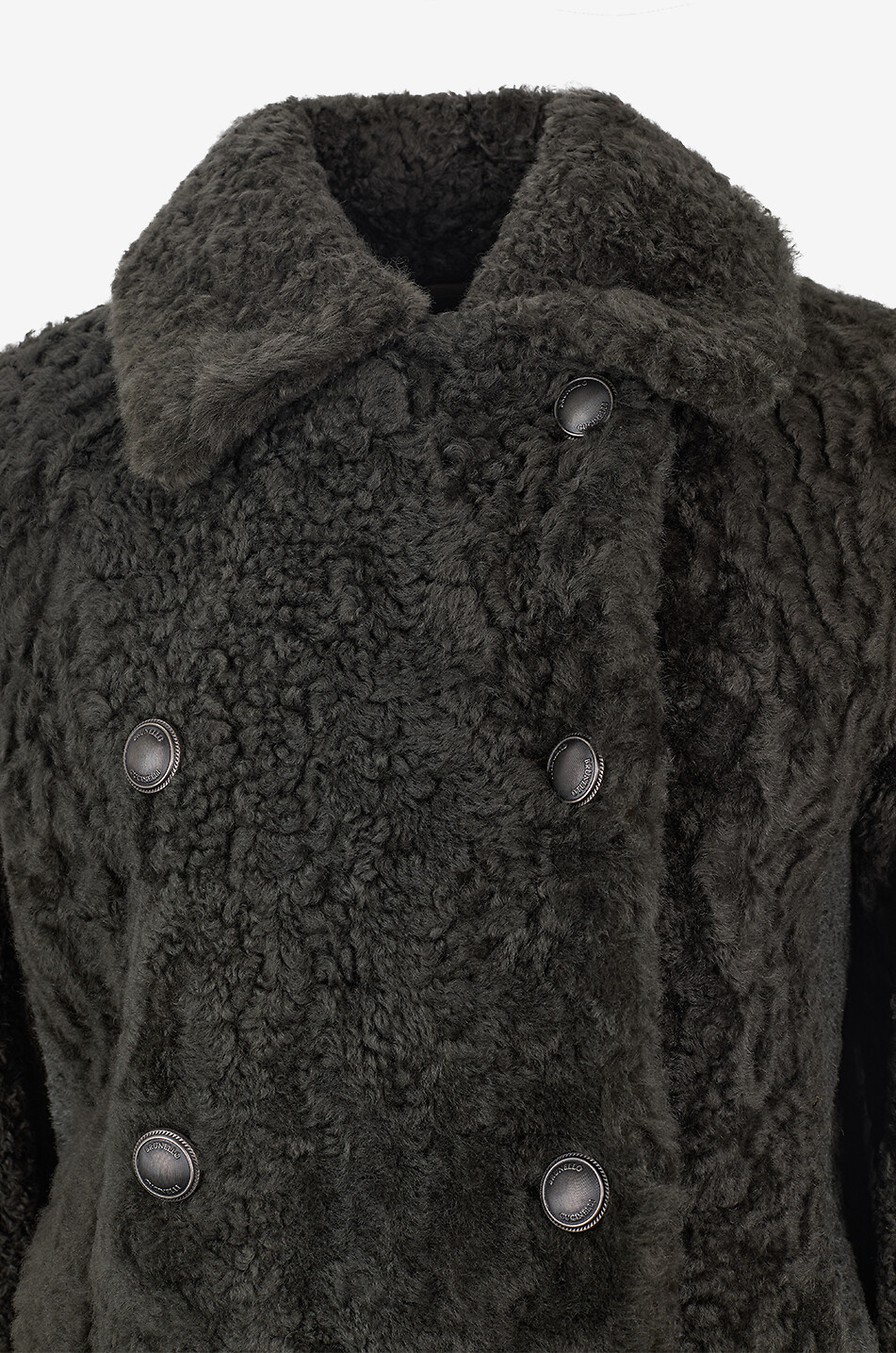BRUNELLO CUCINELLI Kurze Wickeljacke aus Lammfell Damen DUNKELGRÜN 3