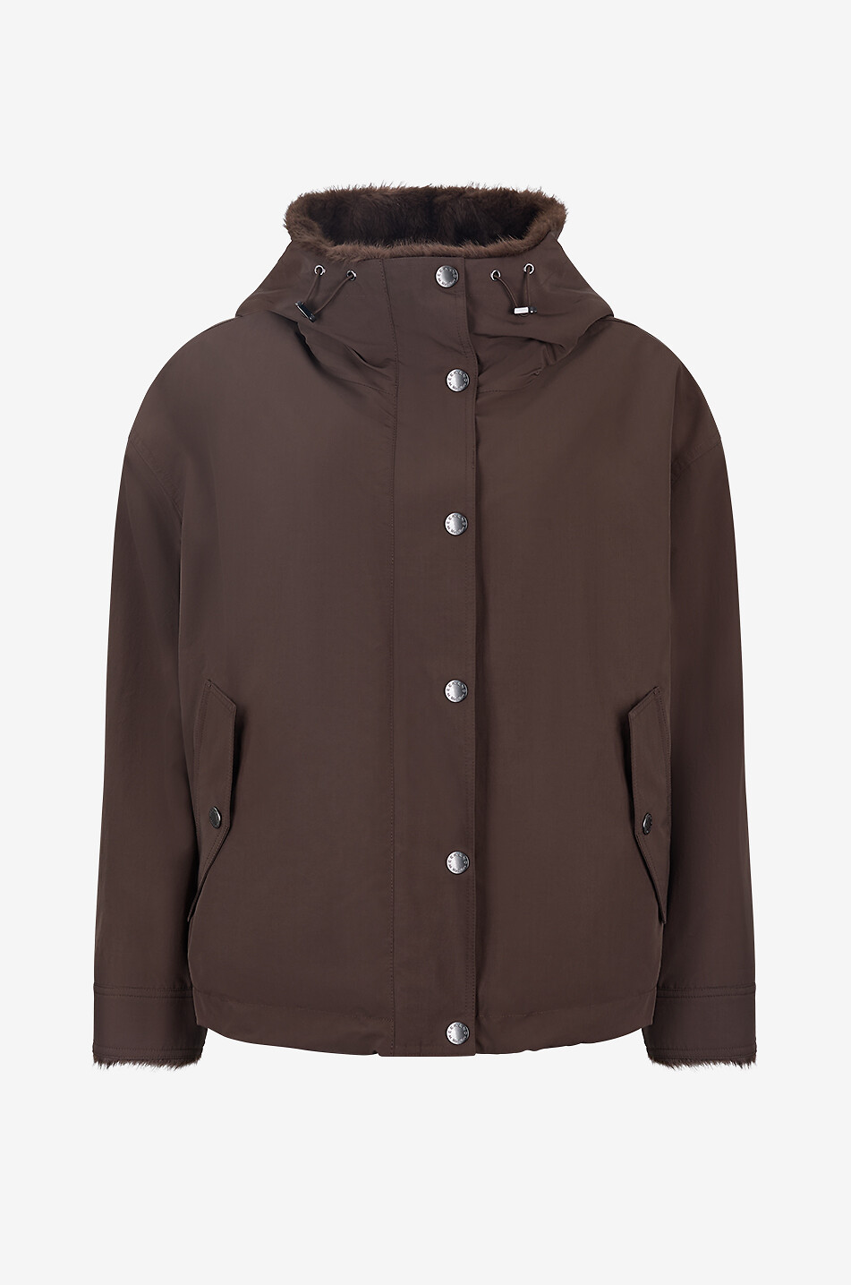 WEEKEND MAX MARA Kurze Parka mit Kapuze und Fellkragen Zanna Damen BRAUN 1