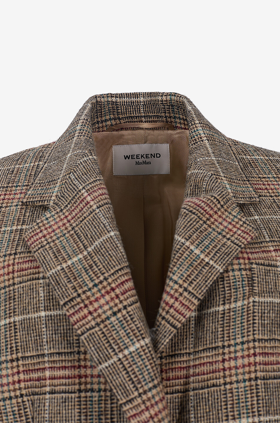 WEEKEND MAX MARA Febo oversized checked virgin wool blend blazer Women CAMEL 3