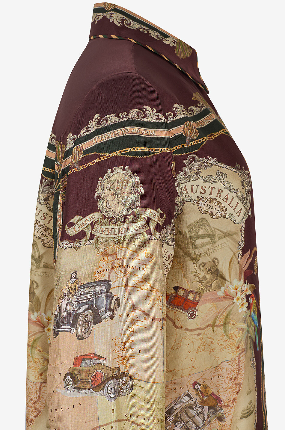 ZIMMERMANN Valiant Twill long-sleeved printed silk shirt Women MULTI COLOURED 3