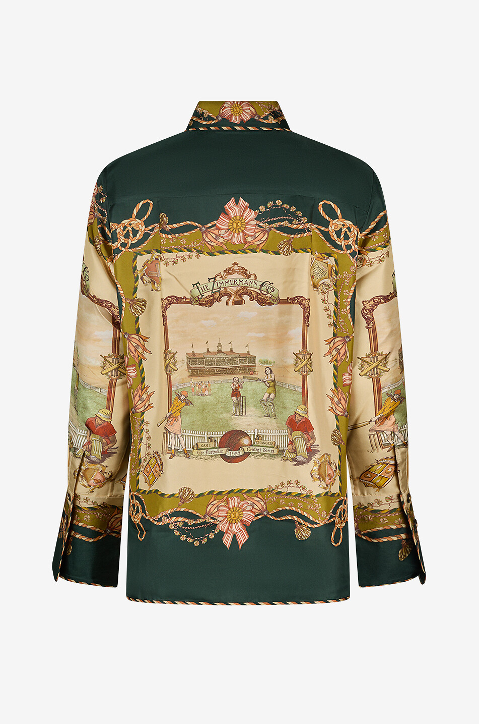 ZIMMERMANN Valiant Twill long-sleeved printed silk shirt Women MULTI COLOURED 1 2