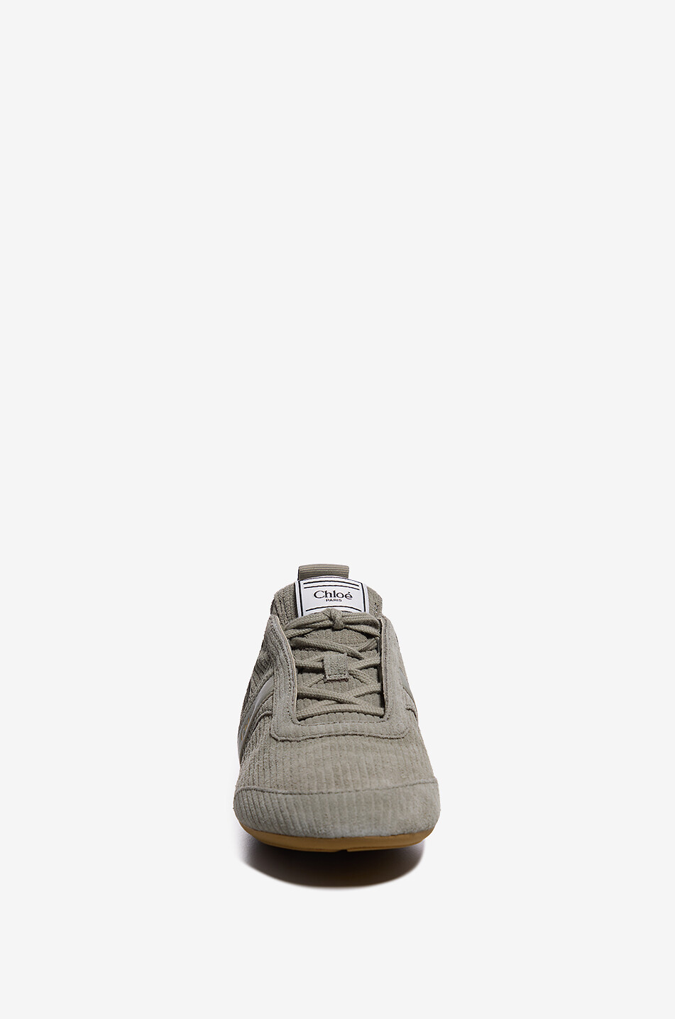 CHLOE Niedrige Ledersneakers mit Schnürung Kick Damen GRÜN 2