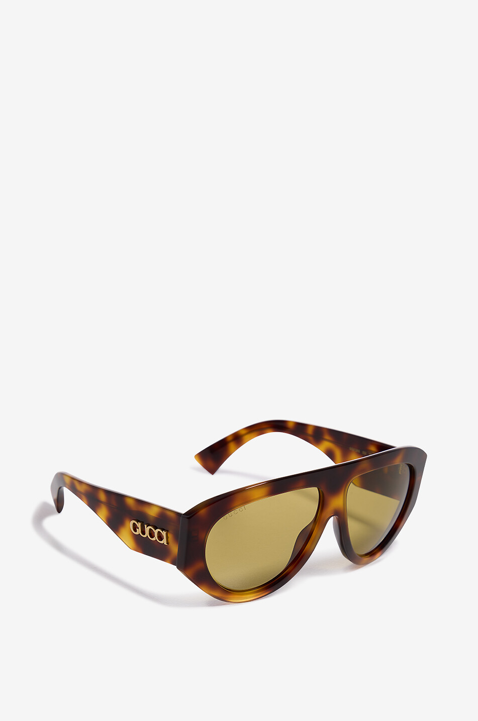 GUCCI Lunettes de soleil masque aviateur en acétate Femme ECAILLE 2