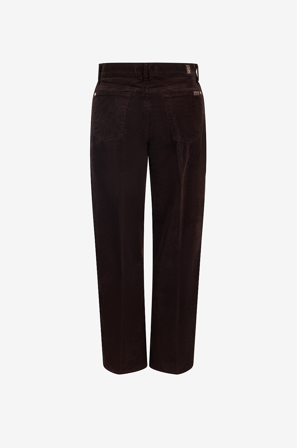 7 FOR ALL MANKIND Stovepipe Straight cotton corduroy straight-leg trousers Women DARK BROWN 2