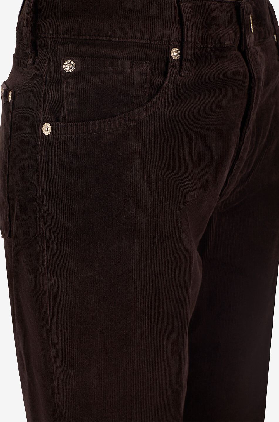 7 FOR ALL MANKIND Stovepipe Straight cotton corduroy straight-leg trousers Women DARK BROWN 3