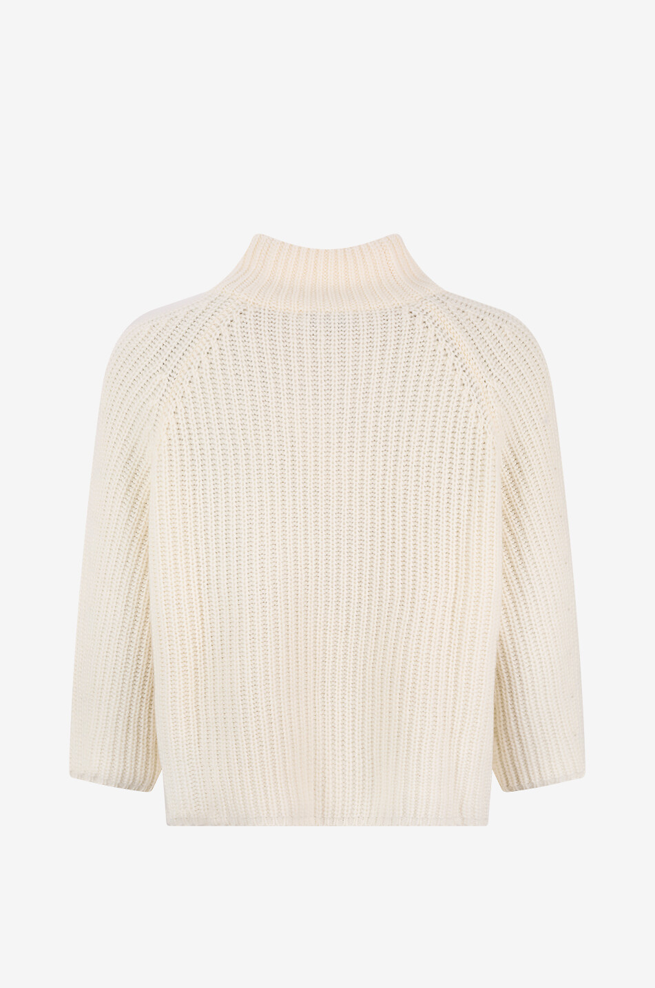 BONGENIE Wool and cashmere blend jumper with stand-up collar Women EGGSHELL 2