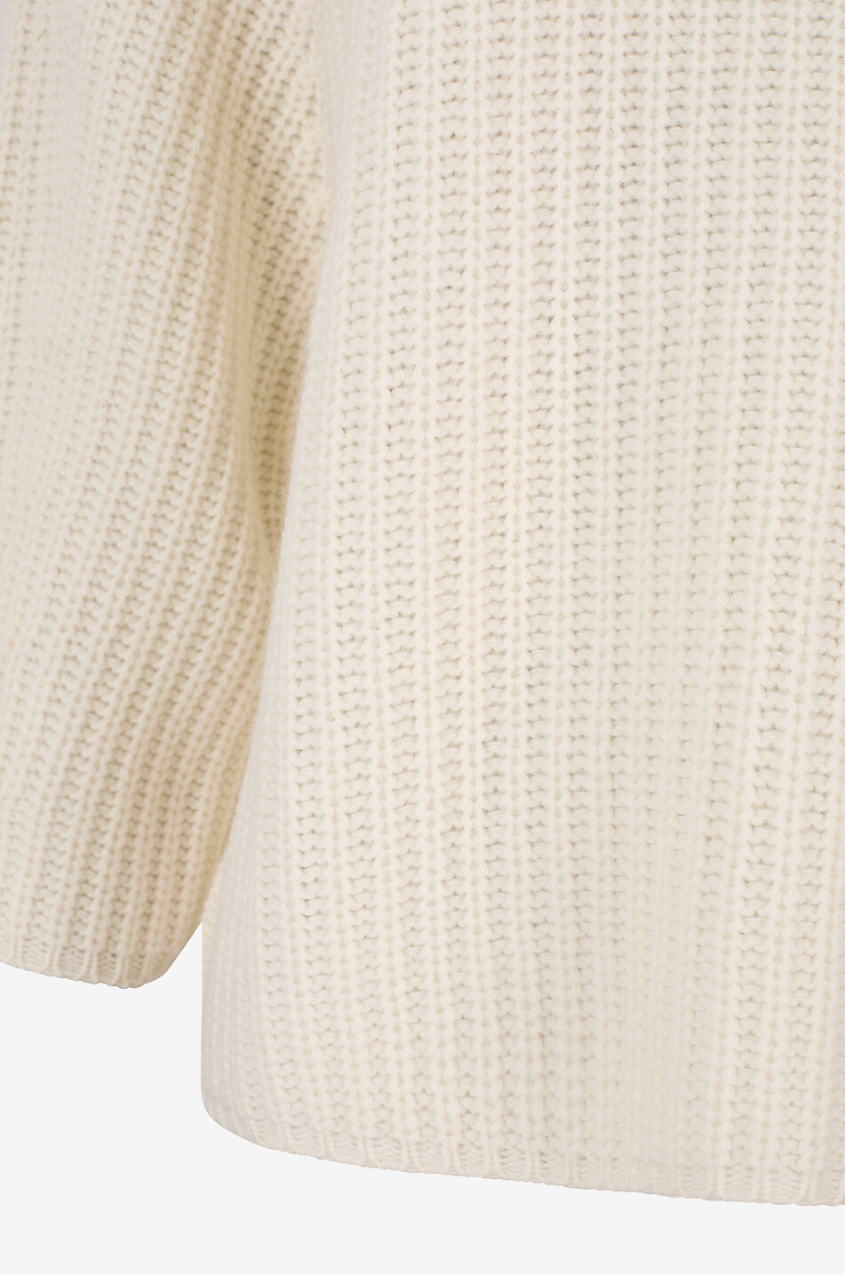BONGENIE Wool and cashmere blend jumper with stand-up collar Women EGGSHELL 3