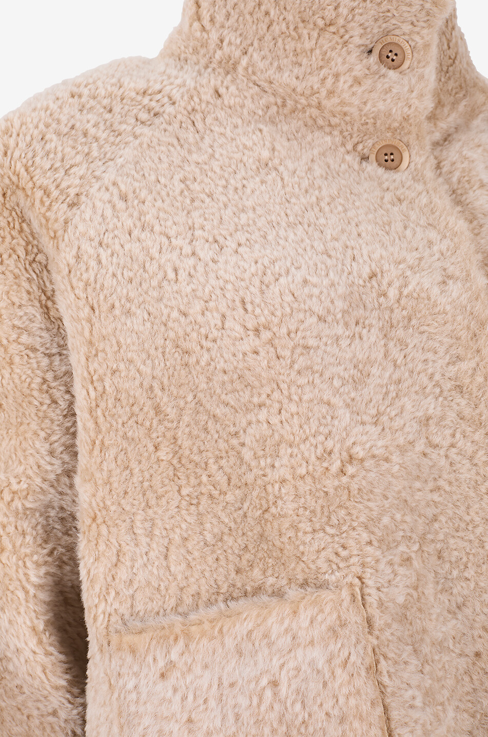 HEMISPHERE Kurze Jacke mit Stehkragen aus Lammfell Damen Mittle beige 3