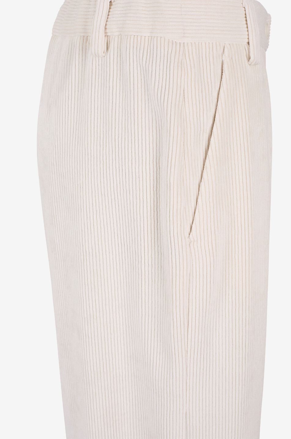 HERNO Weite Hose aus Cord Damen CREMEFARBEN 3