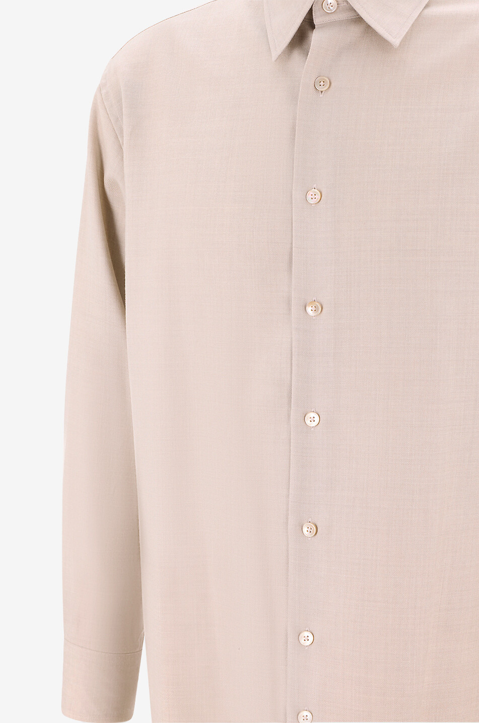 AURALEE Chemise à manches longues en laine Super Light Homme Beige clair 3