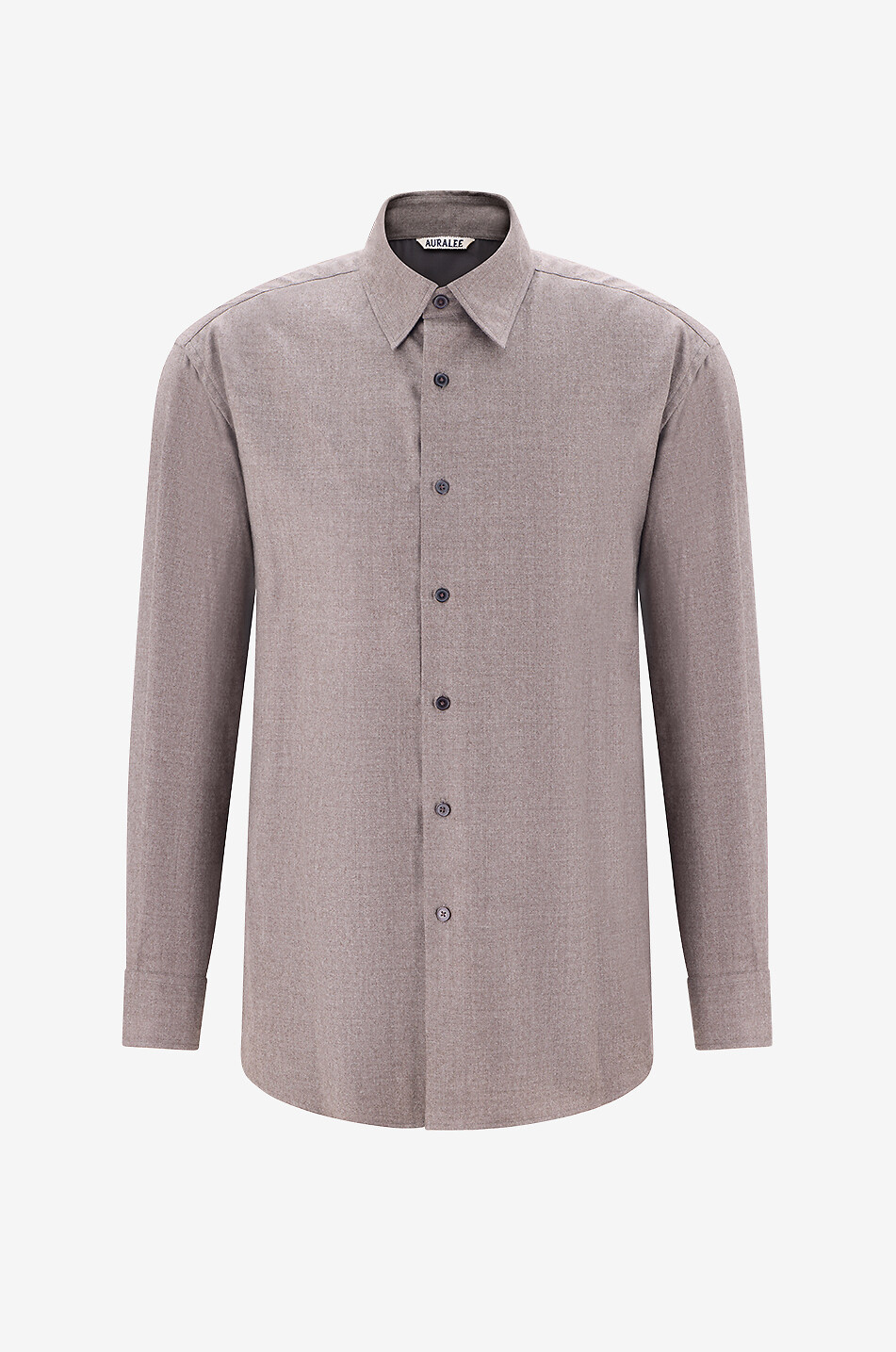AURALEE Chemise à manches longues en laine Super Light Homme MARRON 1