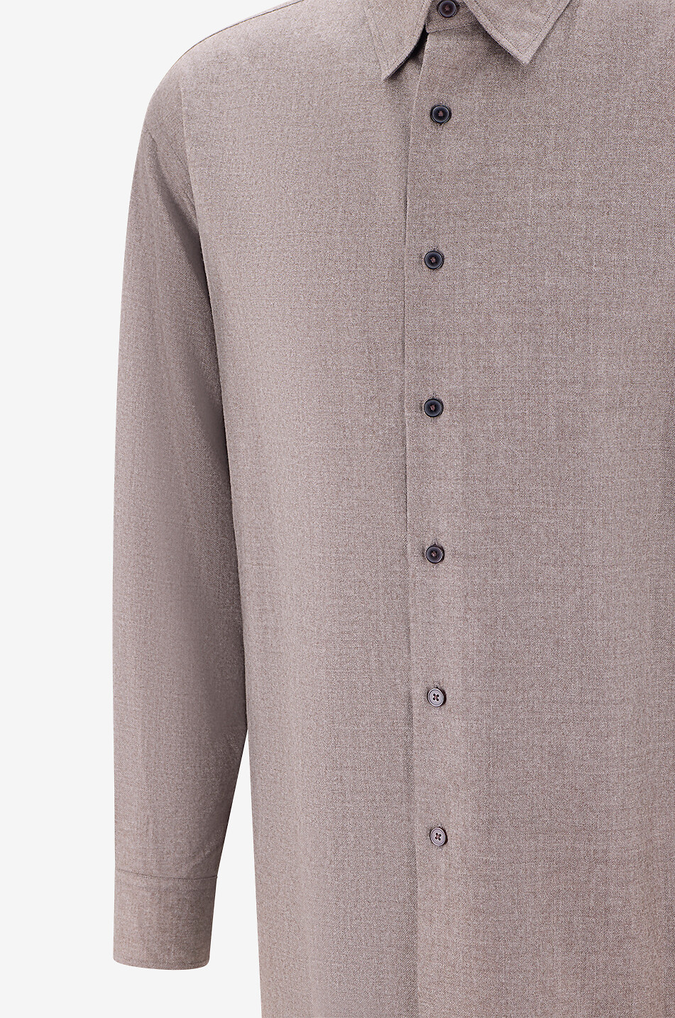 AURALEE Chemise à manches longues en laine Super Light Homme MARRON 3
