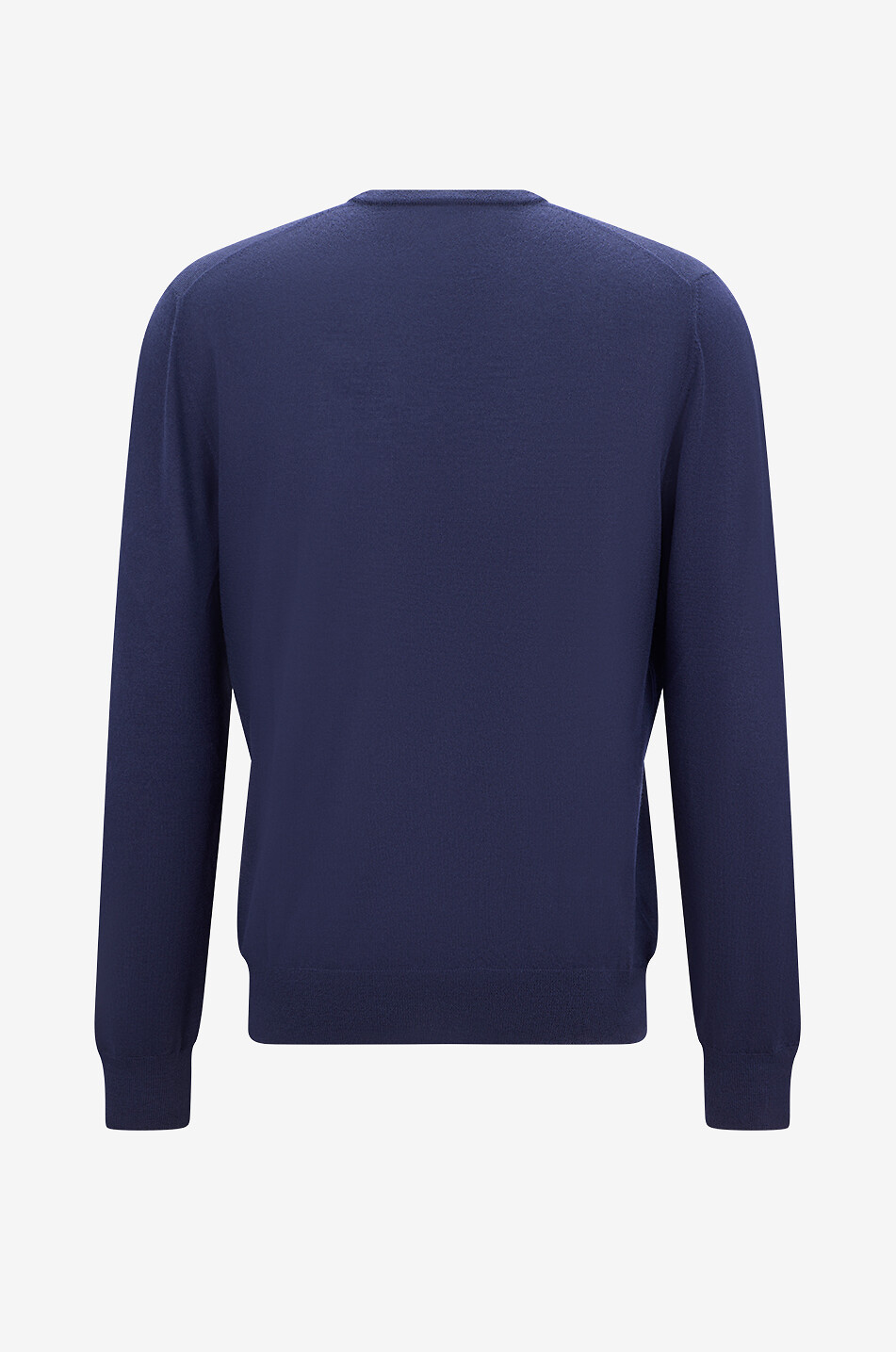 BONGÉNIE Pull à col V en cachemire à manches longues Homme BLEU FONCE 2