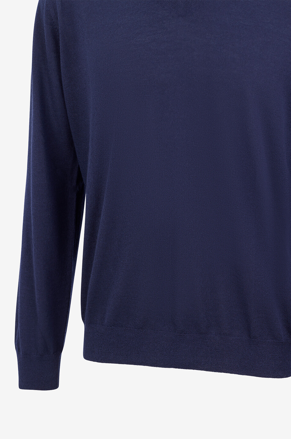BONGÉNIE Pull à col V en cachemire à manches longues Homme BLEU FONCE 3