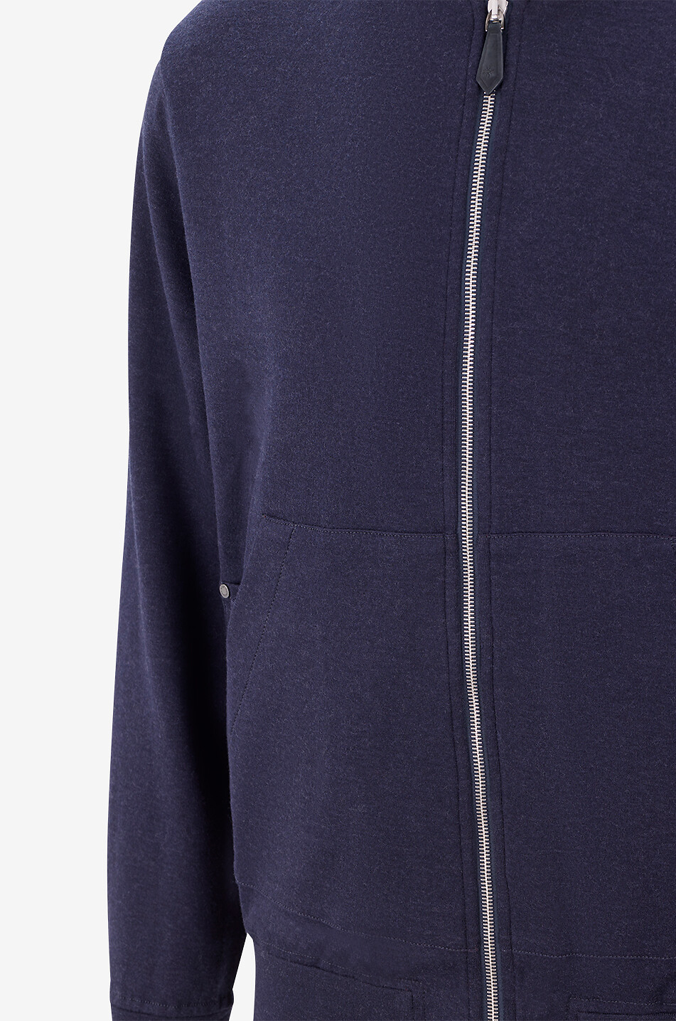 JACOB COHEN Sweat-shirt zippé à capuche en coton et cachemire mélangé H0102 Homme BLEU FONCE 3