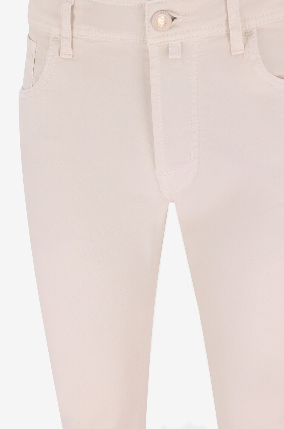 JACOB COHEN Schlanke gerade Hose aus Baumwollgabardine Bard Herren CREMEFARBEN 3
