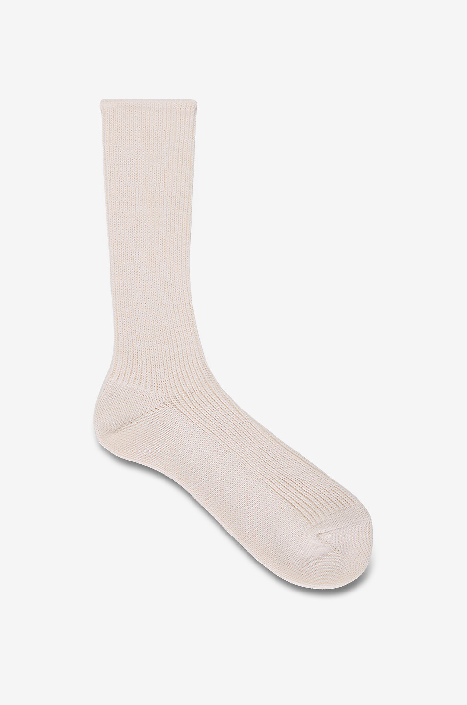 AURALEE Chaussettes en maille de coton et cachemire mélangé Homme BLANC 1