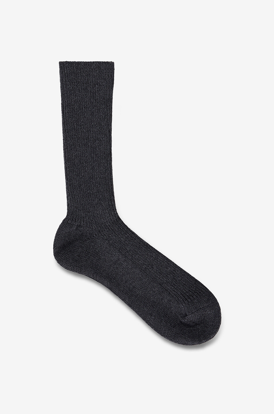 AURALEE Chaussettes en maille de coton et cachemire mélangé Homme GRIS FONCÉ 1
