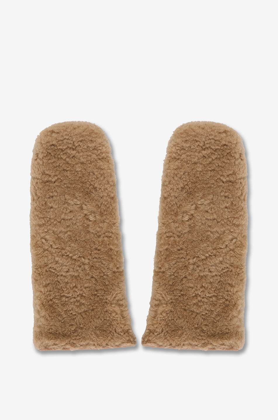 PIERO RESTELLI Moufles en peau de mouton retournée Femme BEIGE 1