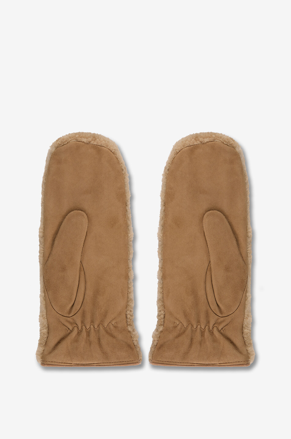 PIERO RESTELLI Moufles en peau de mouton retournée Femme BEIGE 2