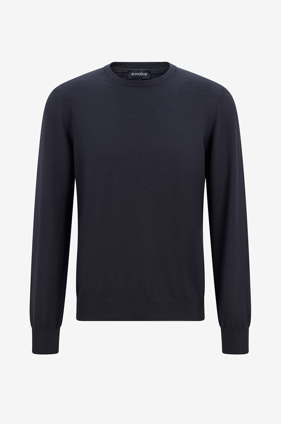 BONGÉNIE Pull à col rond en cachemire Homme NOIR 1
