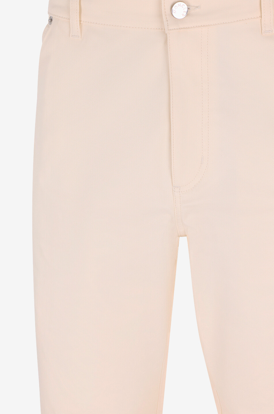 MONCLER Straight-leg blended cotton canvas trousers Men WHITE 3
