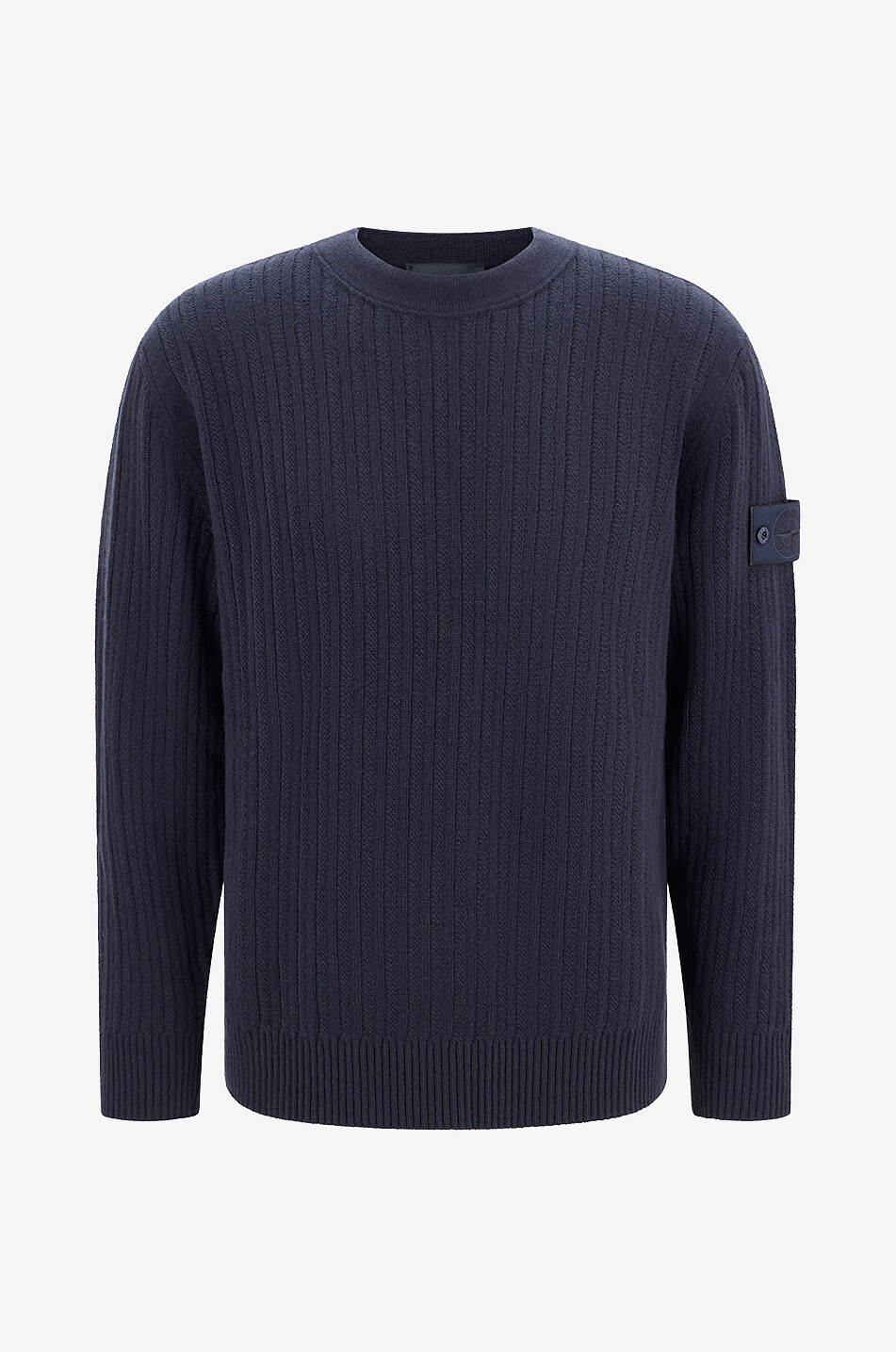 Pull à col rond en laine vierge et cachemire mélangé 5100051