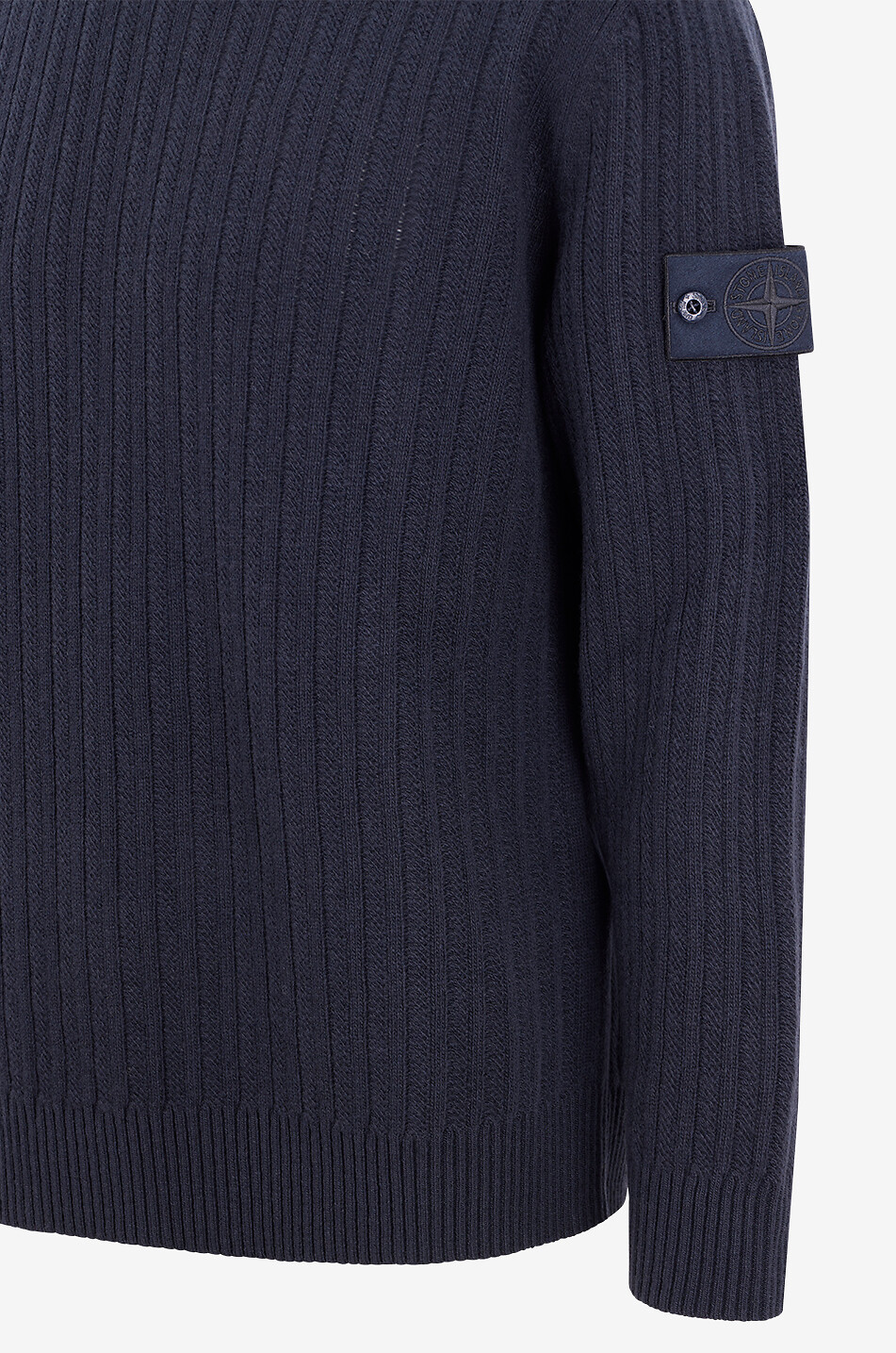 STONE ISLAND Pull à col rond en laine vierge et cachemire mélangé 5100051 Homme BLEU FONCE 3