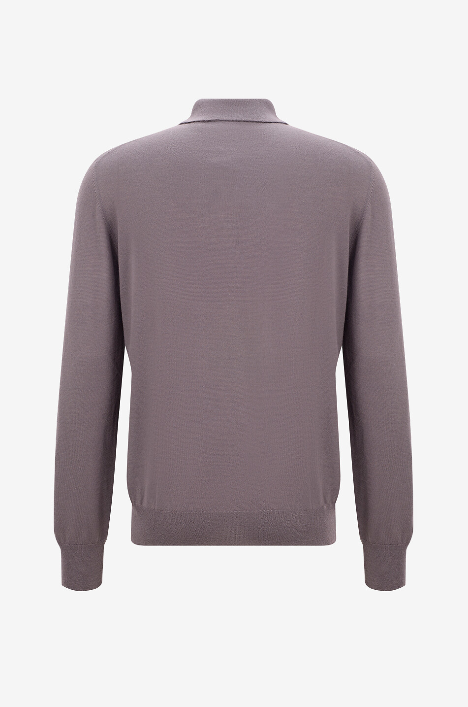 BONGÉNIE Pull à col polo en cachemire à manches longues Homme MARRON FONCÉ 2