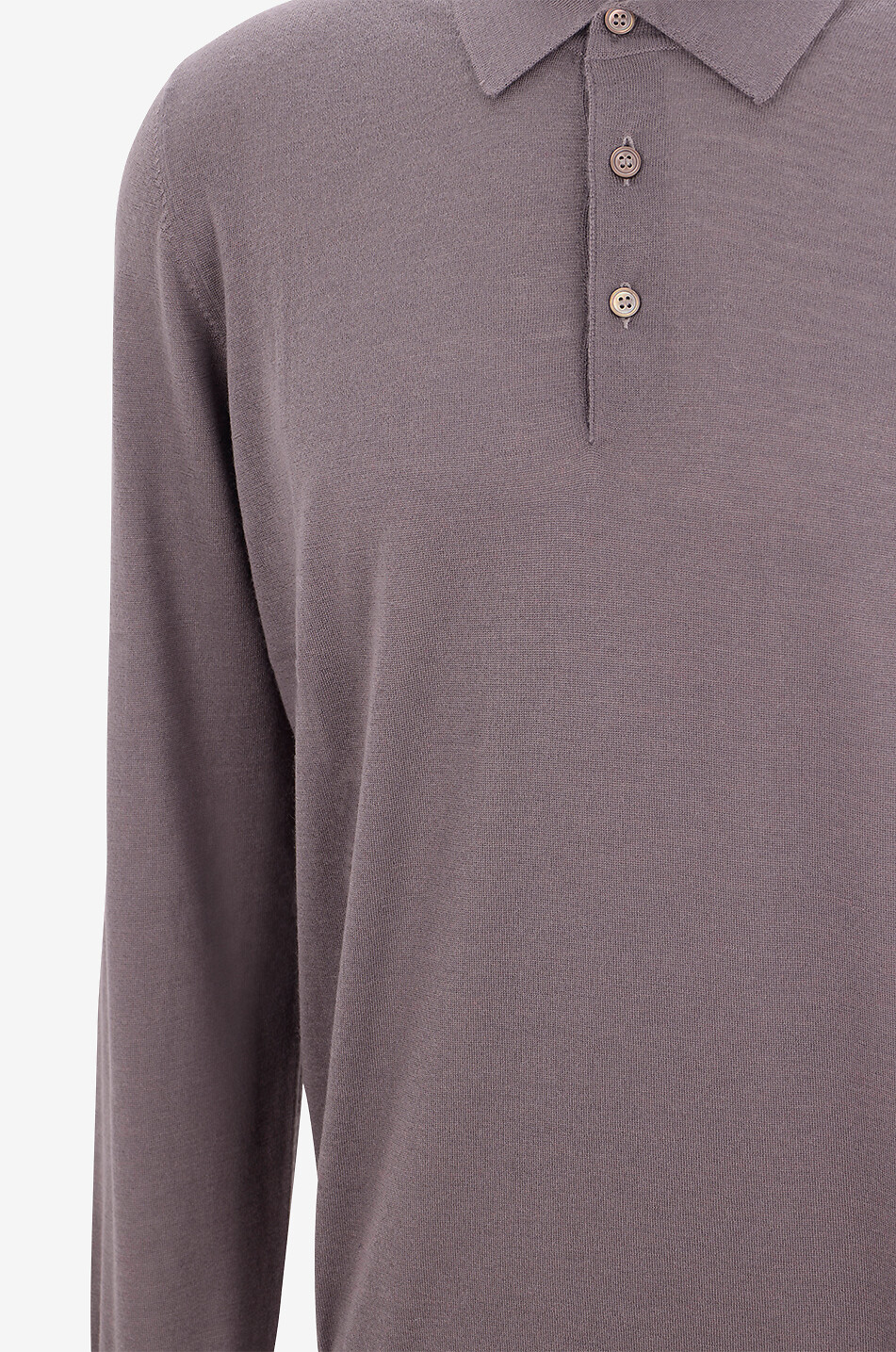 BONGÉNIE Pull à col polo en cachemire à manches longues Homme MARRON FONCÉ 3