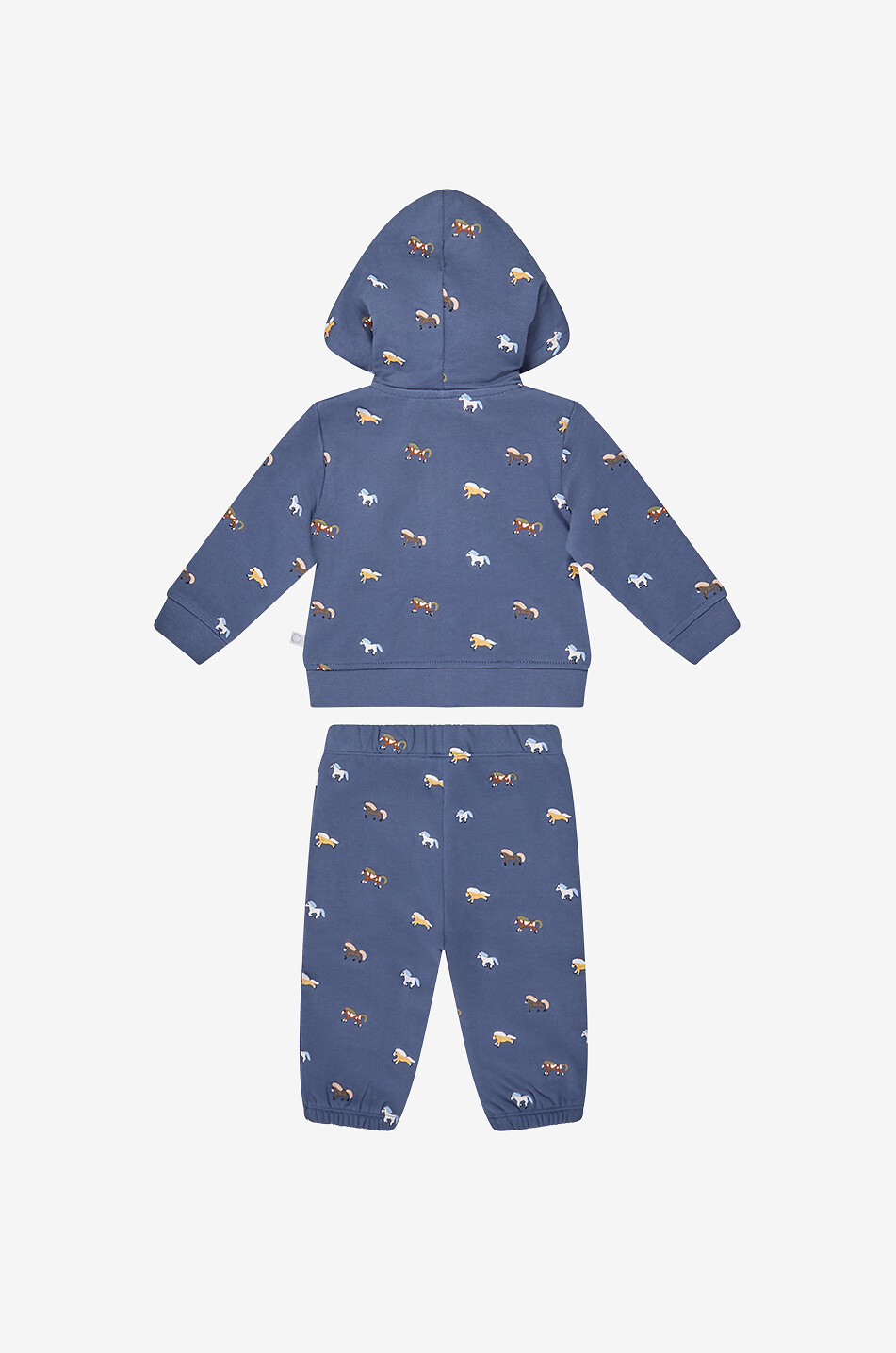STELLA McCARTNEY KID Baby horse-print cotton hooded jogging set Baby DARK BLUE 2