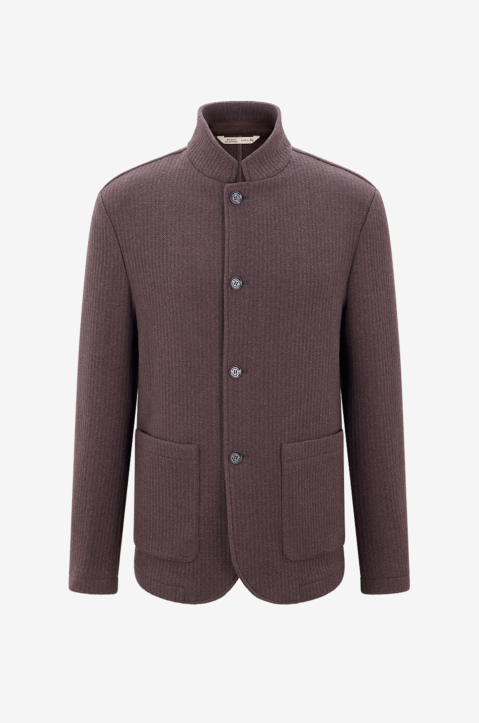 Cashmere officer-collar lightweight jacket