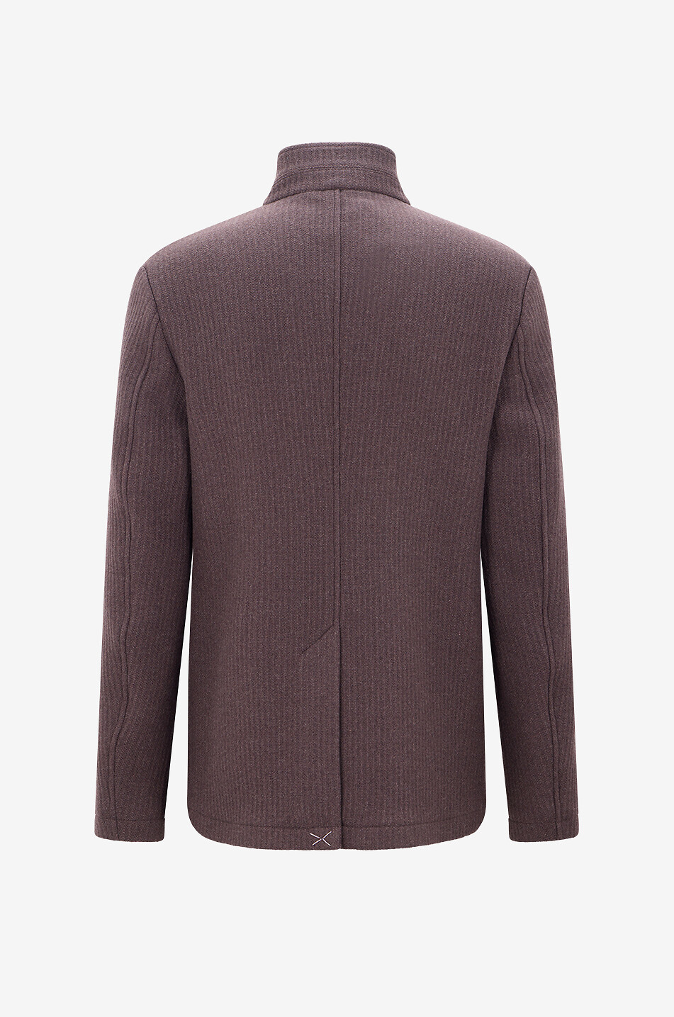 MAURIZIO BALDASSARI Cashmere officer-collar lightweight jacket Men DARK BROWN 2