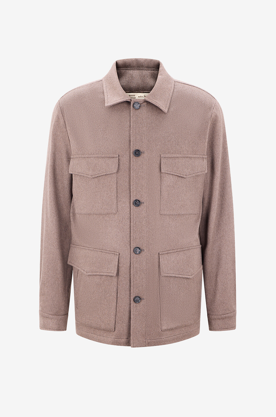 MAURIZIO BALDASSARI Lightweight cashmere shirt-collar jacket Men BROWN 1