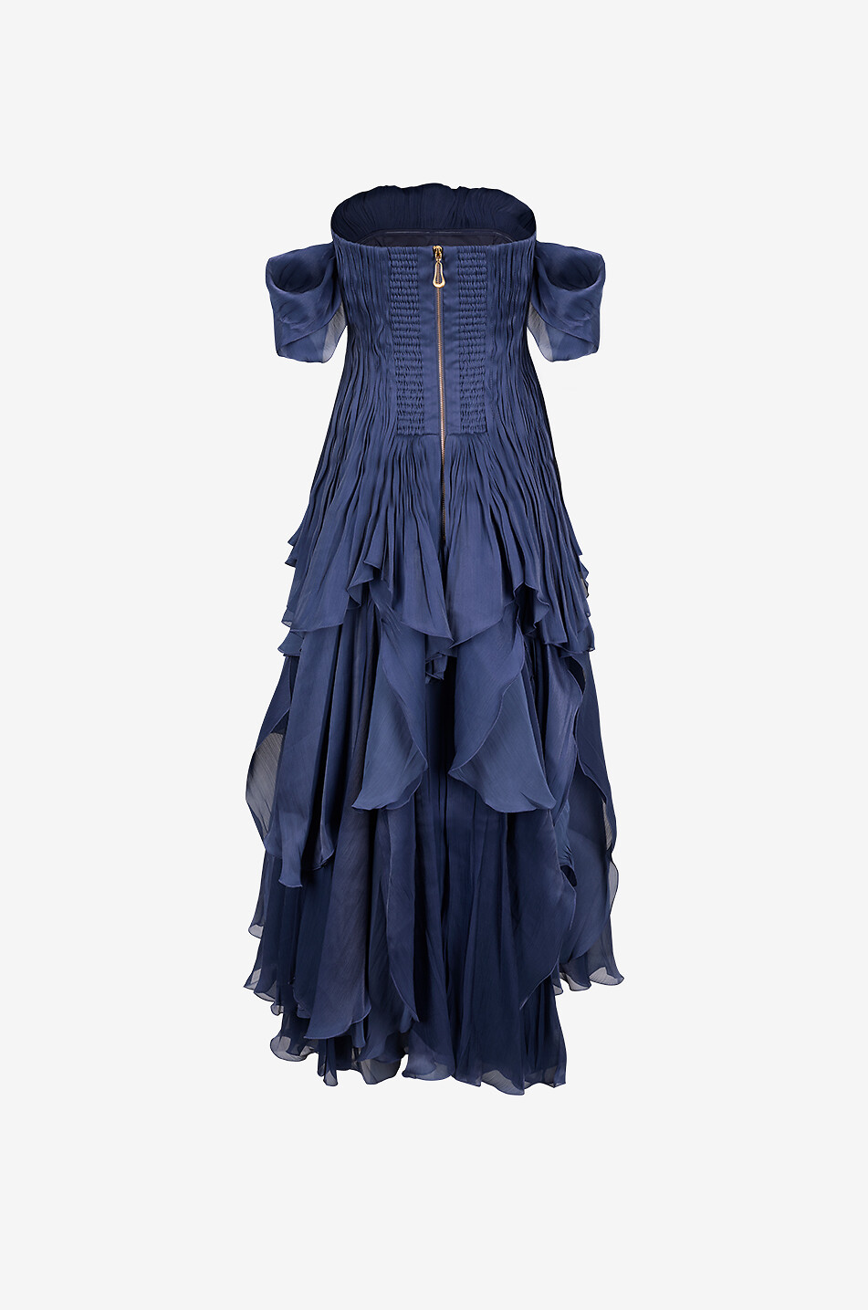 Lyra Gown long flared off-shoulder dress - AJE - DARK BLUE