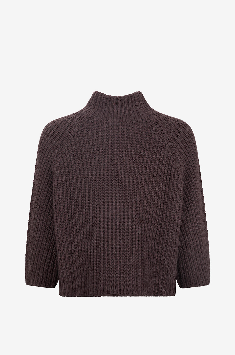 BONGENIE Wool and cashmere blend jumper with stand-up collar Women DARK BROWN 2