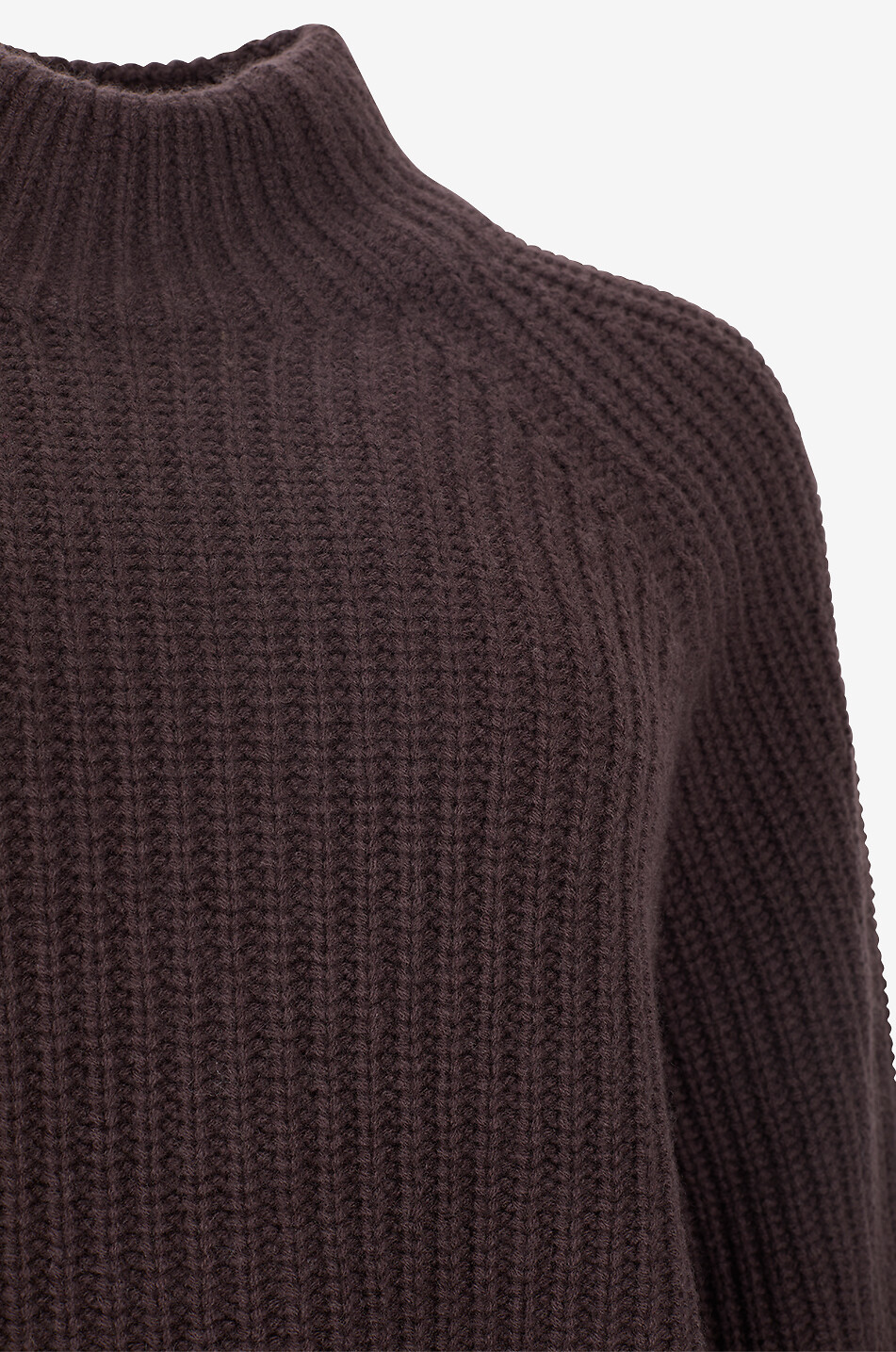 BONGENIE Wool and cashmere blend jumper with stand-up collar Women DARK BROWN 3