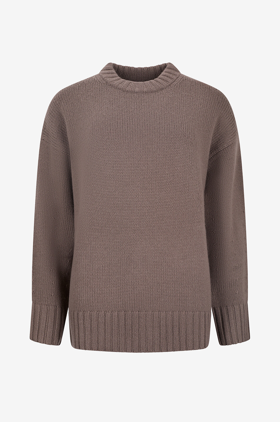 Oversize-Pullover mit Rundhalsausschnitt aus Wolle und Kaschmir