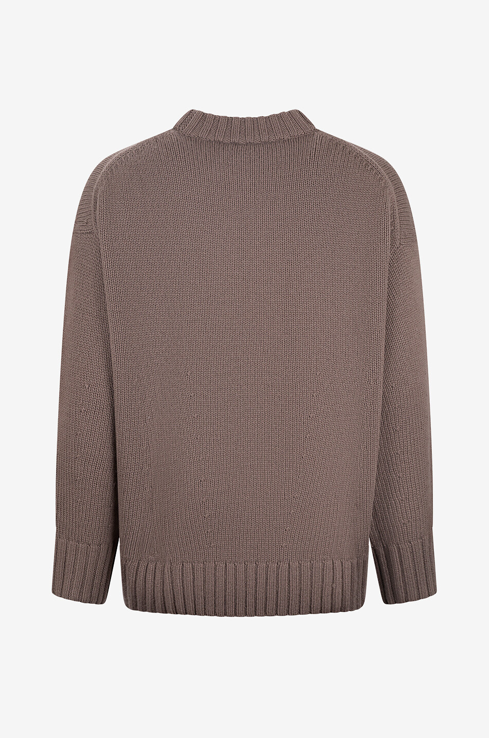 BONGENIE Oversize-Pullover mit Rundhalsausschnitt aus Wolle und Kaschmir Damen MITTELBRAUN 2