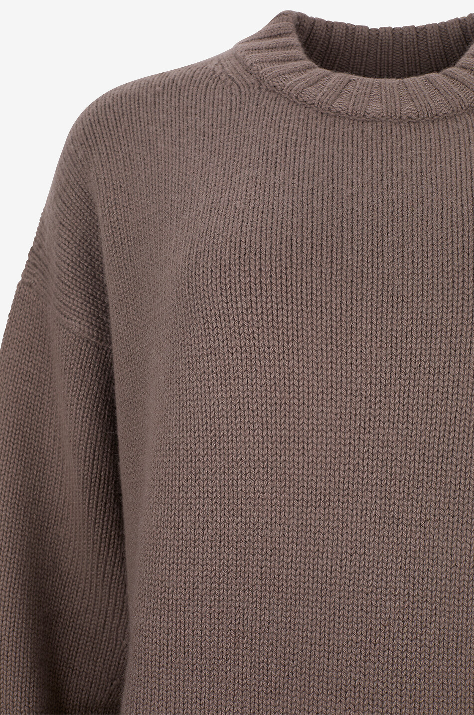 BONGENIE Oversize-Pullover mit Rundhalsausschnitt aus Wolle und Kaschmir Damen MITTELBRAUN 3