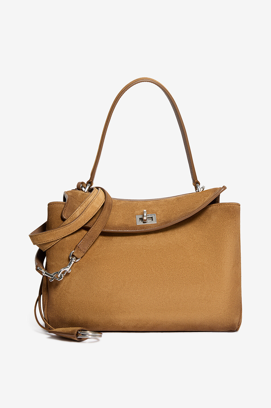 BALENCIAGA Sac à main en daim Rodeo Petit Femme CAMEL 1