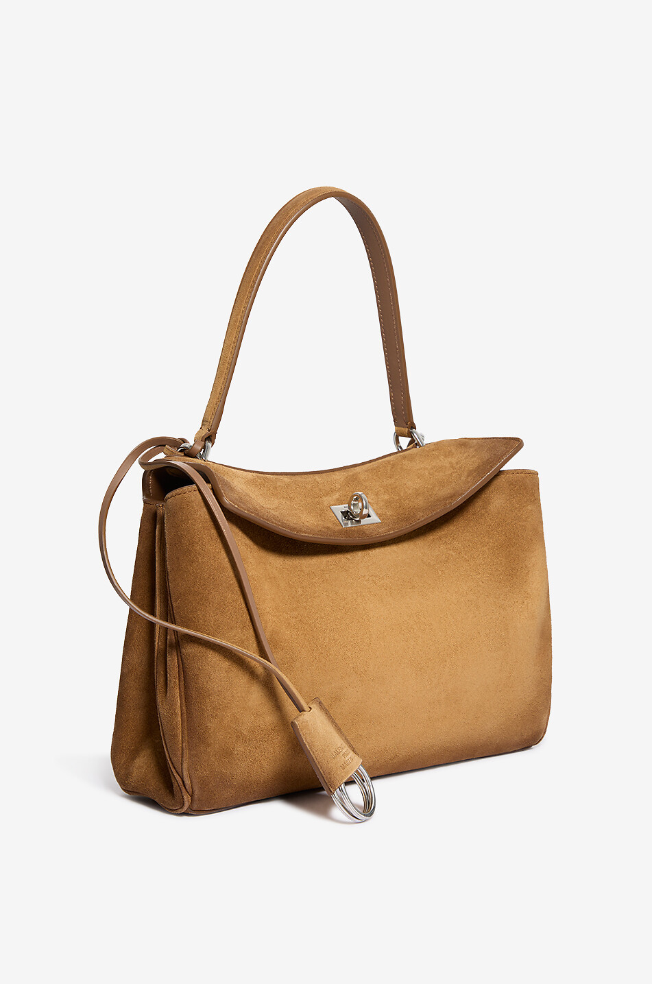 BALENCIAGA Sac à main en daim Rodeo Petit Femme CAMEL 2
