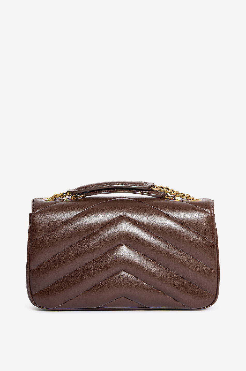SAINT LAURENT PARIS Sac porté épaule en cuir d'agneau matelassé Loulou Small Femme BEIGE 3