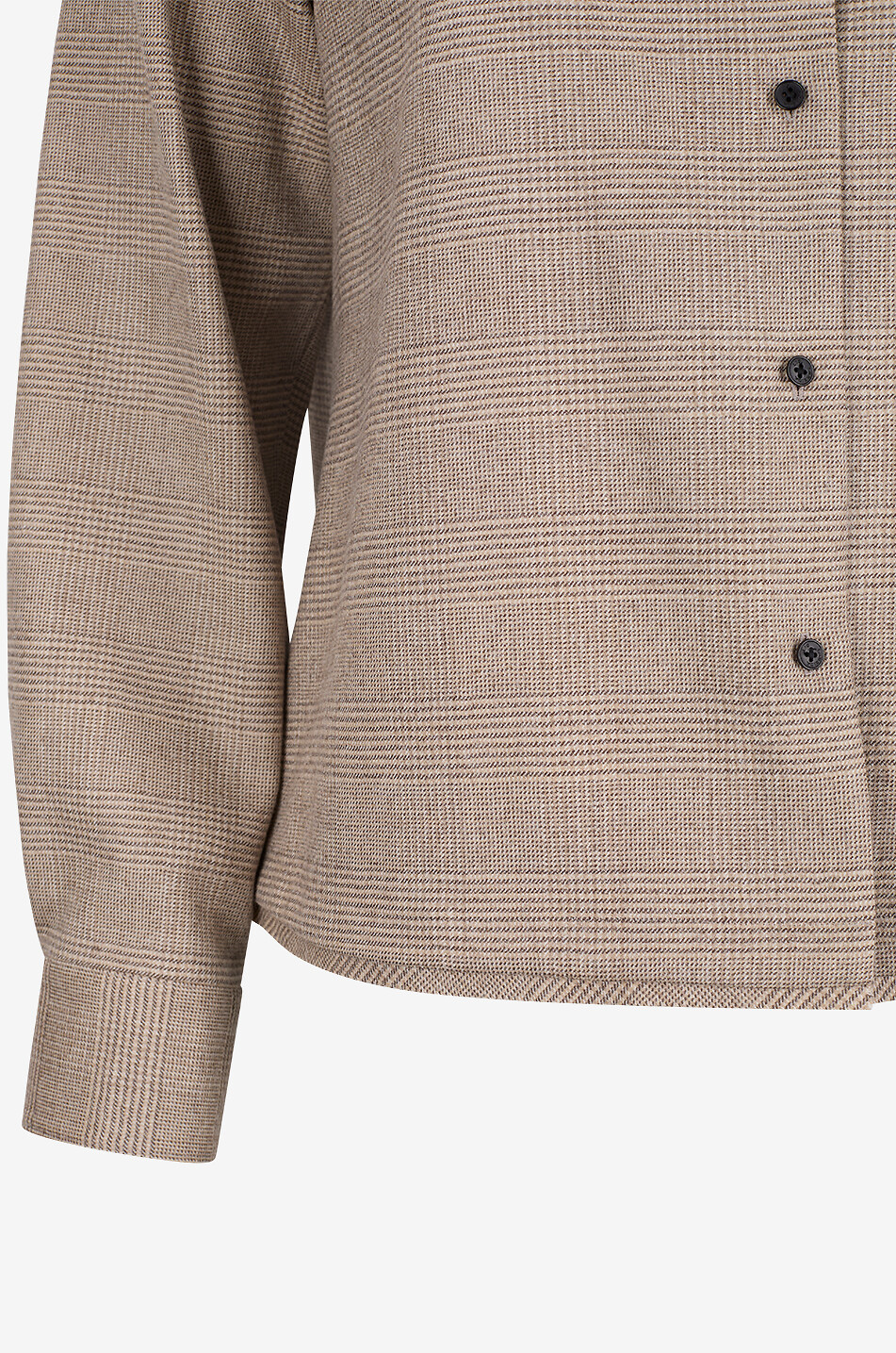 LIS LAREIDA Chemise à manches longues rayée en laine mélangée Elish Femme Beige moyen 3
