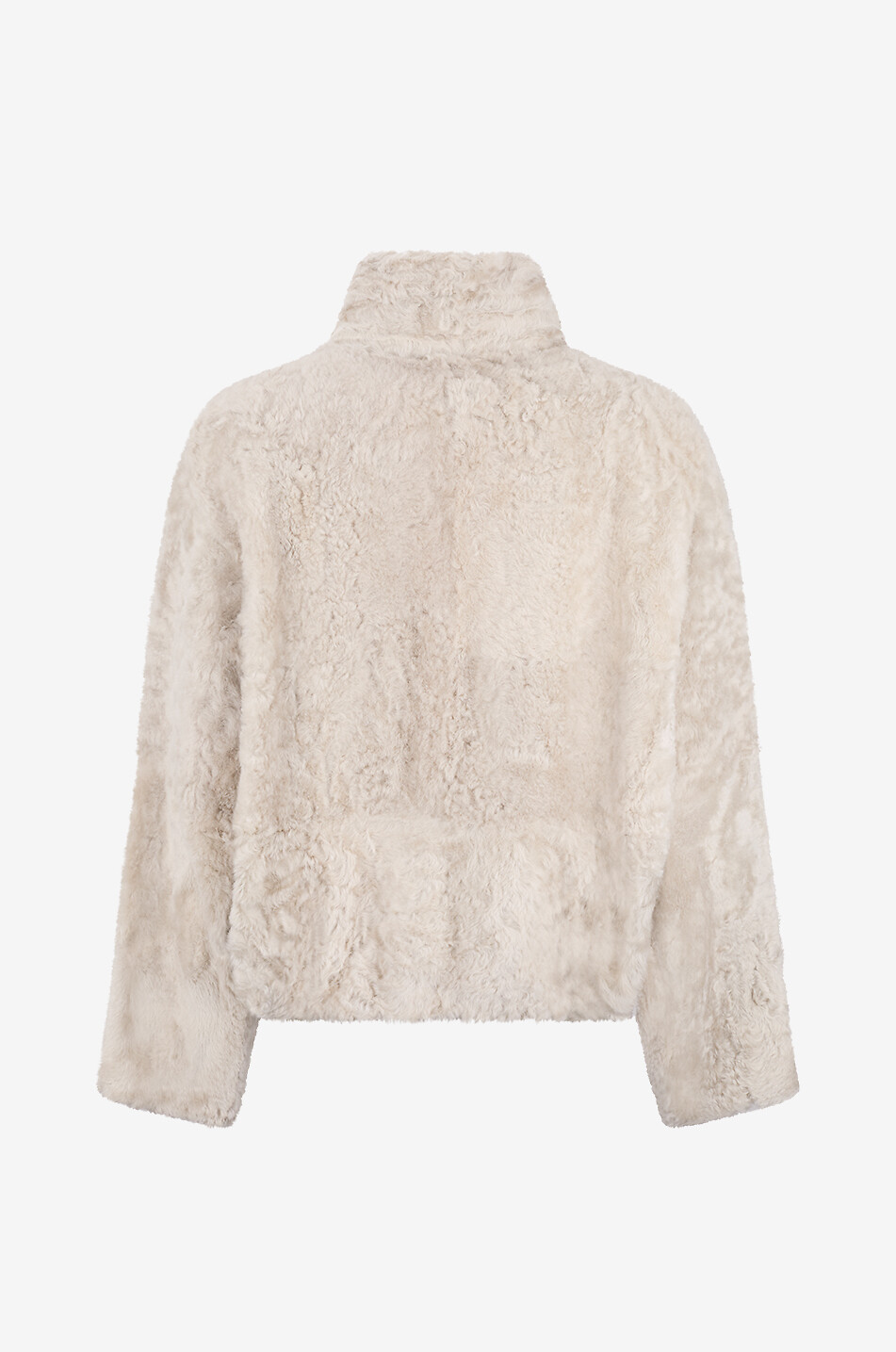 BRUNELLO CUCINELLI Kurze Jacke mit Stehkragen aus Lammfell Damen GRAU 2